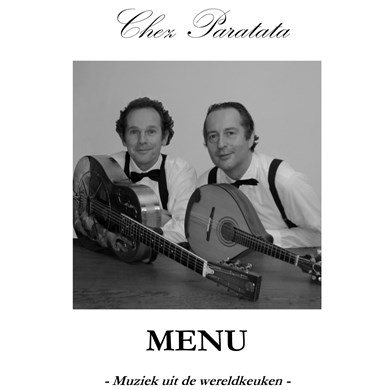 Paratata - muziek stijlvol akoestisch mobiel muzikanten duo zwartwit