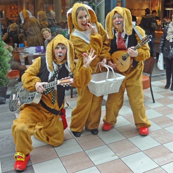 paashazen entertainment - muzikanten pasen - akoestische mobiele muziek - schiedam